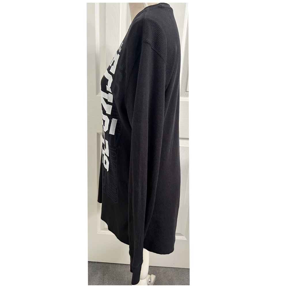 Vintage UNISEX Ecko UNLTD Rhino Crew 72, Long Sleeve Waffle Black Shirt, Size L - Picture 2 of 11